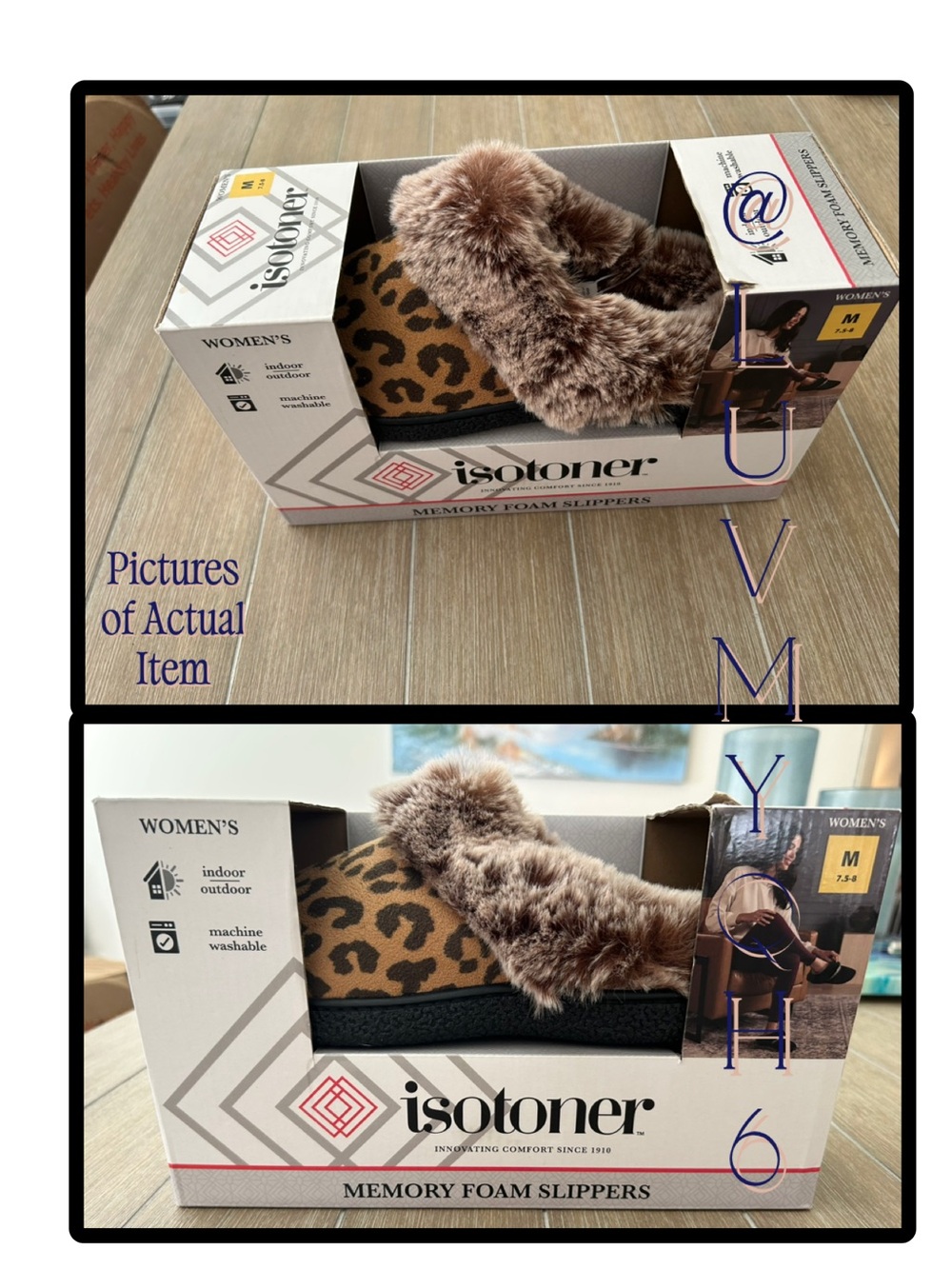 Isotoner Ladies Memory Foam Slippers - Picture 2 of 3